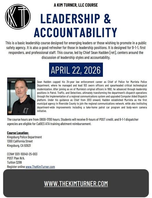 Leadership and Accountability flyer