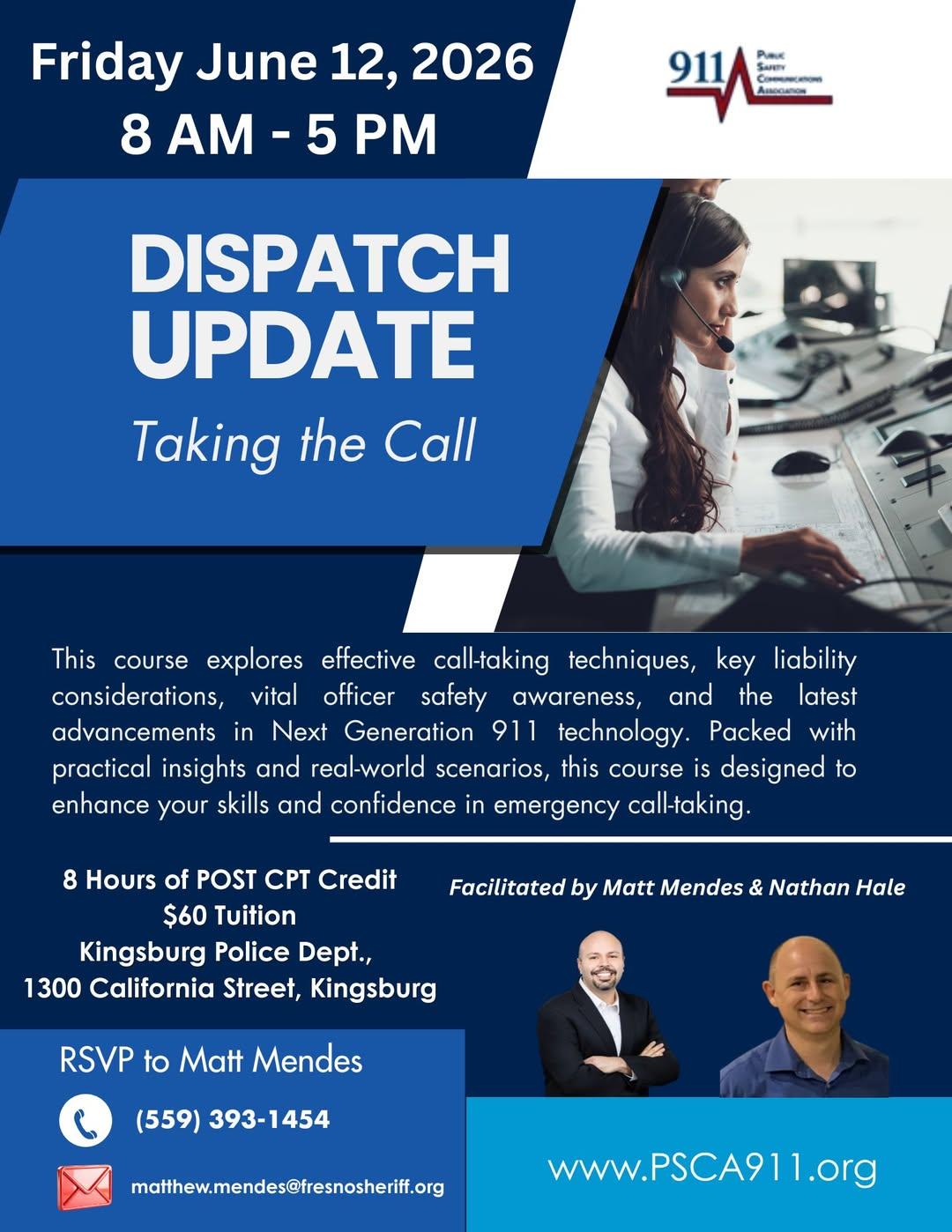 DISPATCH UPDATE - Taking the Call flyer