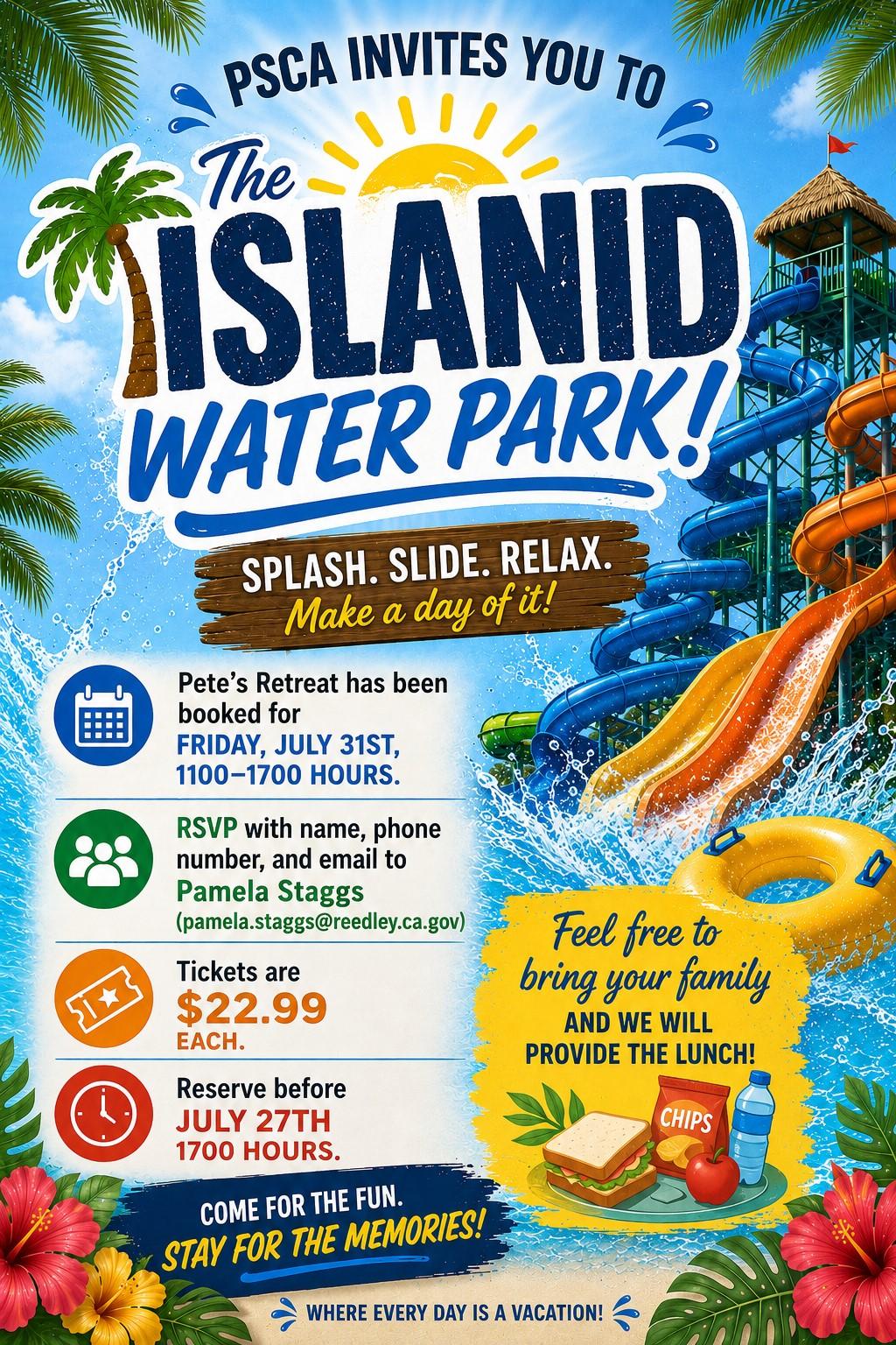 Water Park Family Fun Day flyer